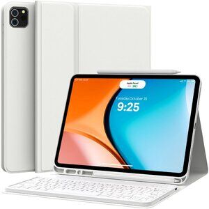🆕Case w/Keyboard for iPad Pro 12" & Air 13  White *SEE Details on Compatibility